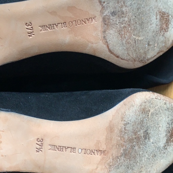 Manolo Blahnik Black Suede Sock Boots - Picture 4 of 16